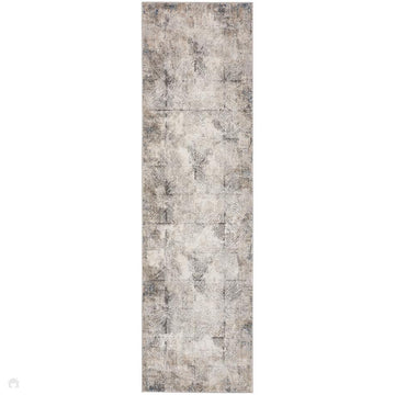 Calvin Klein CK022 Infinity IFN02 Modern Abstract Linear Distressed Shimmer Hi-Low Textured Polyester Low Profile Short Pile Warm Beige/Ivory/Grey/Steel Blue/Dusty Taupe Runner-Calvin Klein-Rug Love - The Most Loved Rug Store